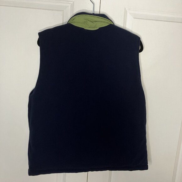 Vintage Northern Reflections Reversible Quilted Vest Womens S Green Blue Fleece - Picture 4 of 8